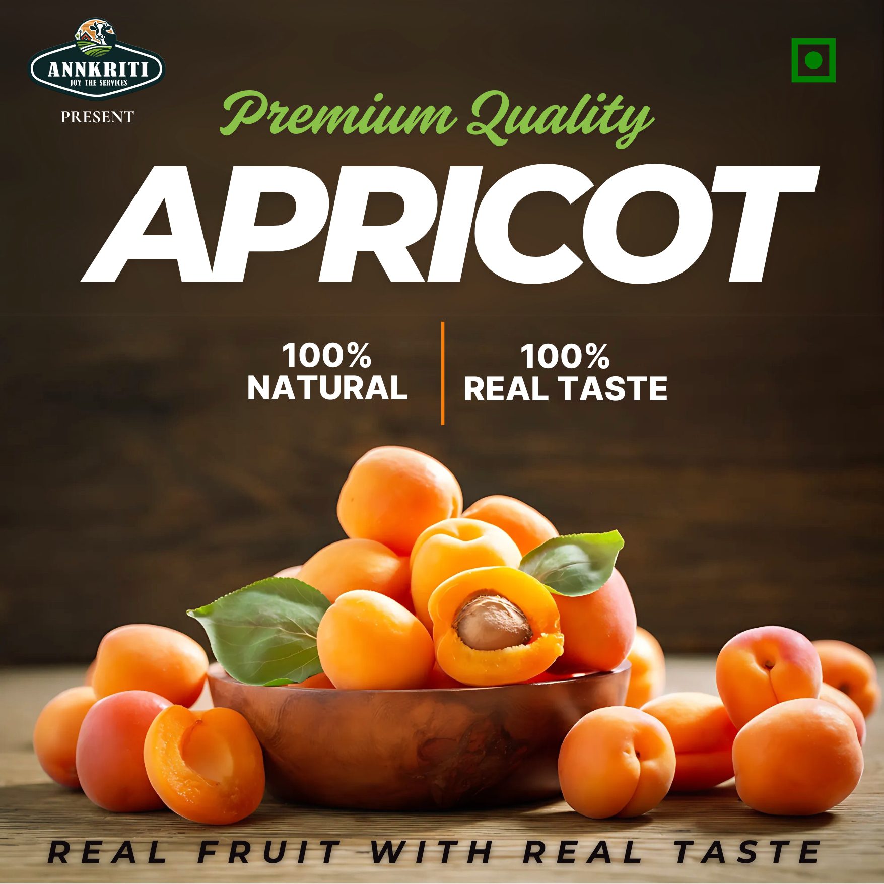 Fresh organic apricot fruits by Kesarishalya Industries