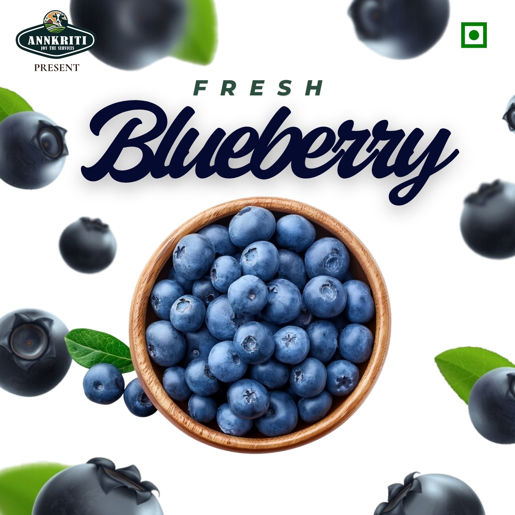 Fresh organic blueberries by Kesarishalya Industries