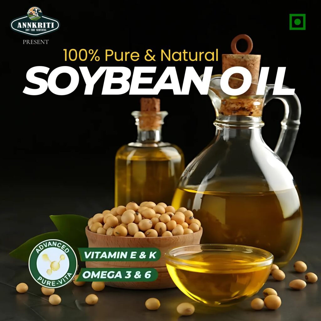 Bottle of organic soybean oil by Kesarishalya Industries