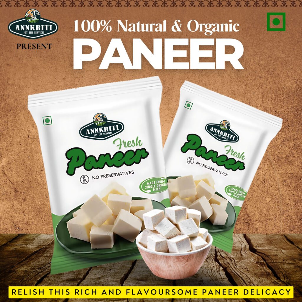 Fresh organic paneer cubes by Kesarishalya Industries