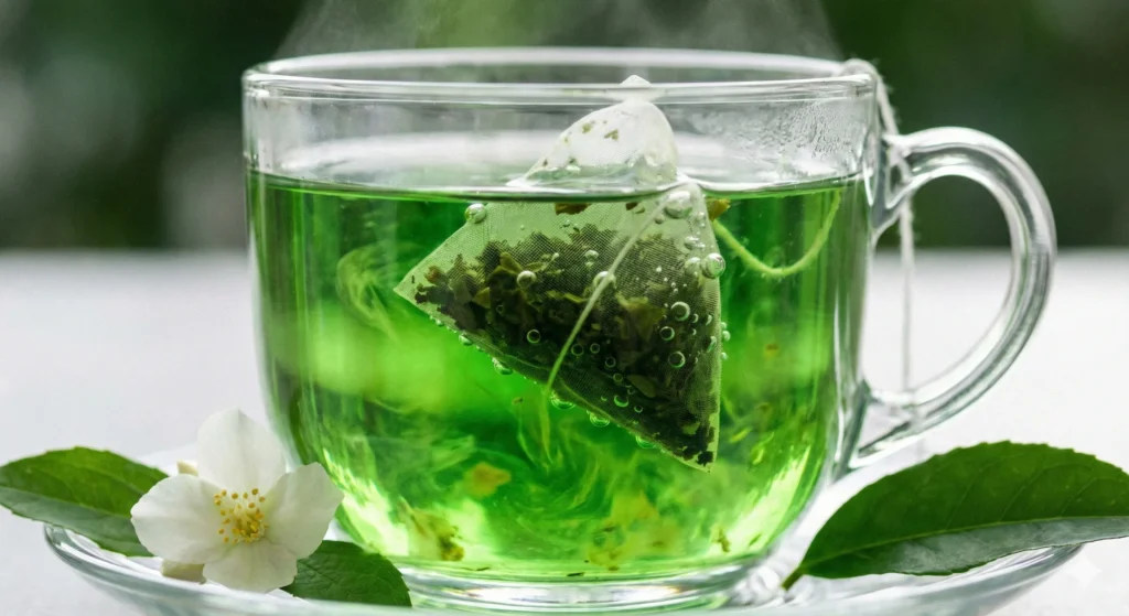 brewing-green-tea-bag-lipton