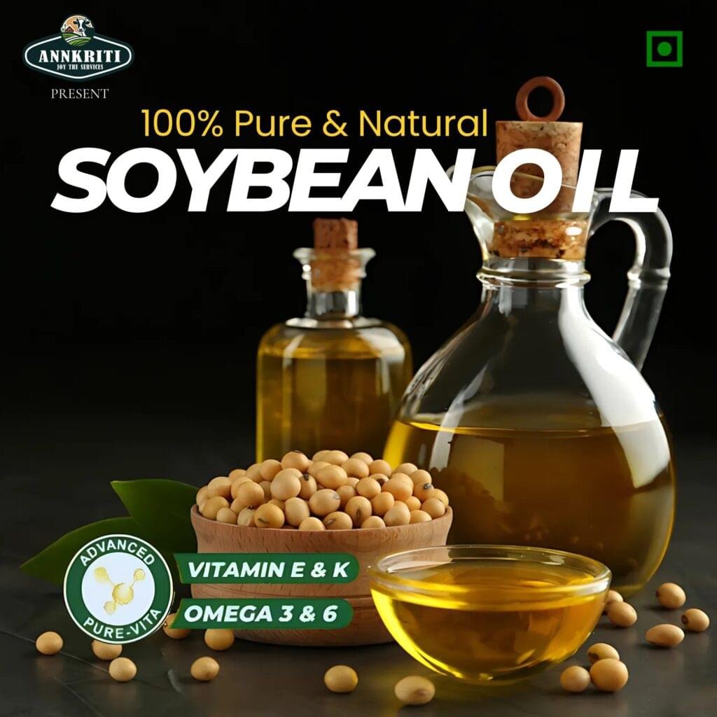 Bottle of organic soybean oil by Kesarishalya Industries